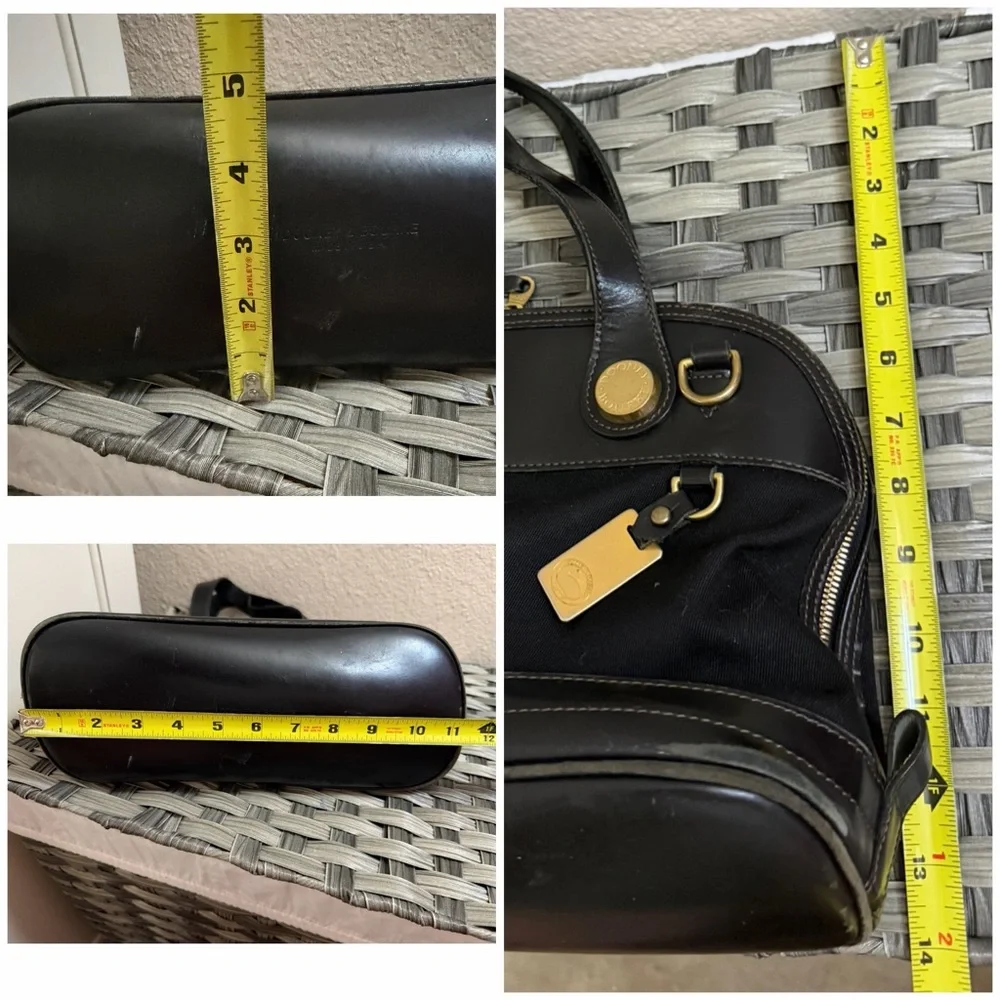 Dooney & Bourke Vintage Black Leather Satchel - Picture 4 of 16